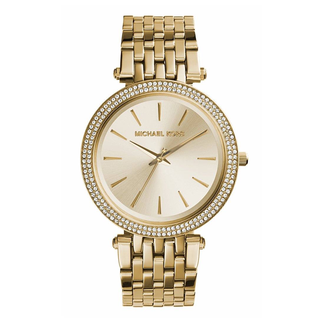 Michael Kors Darci MK3191 Quartz Full Golden-Tone Stainless Steel Chain Ladies Watch