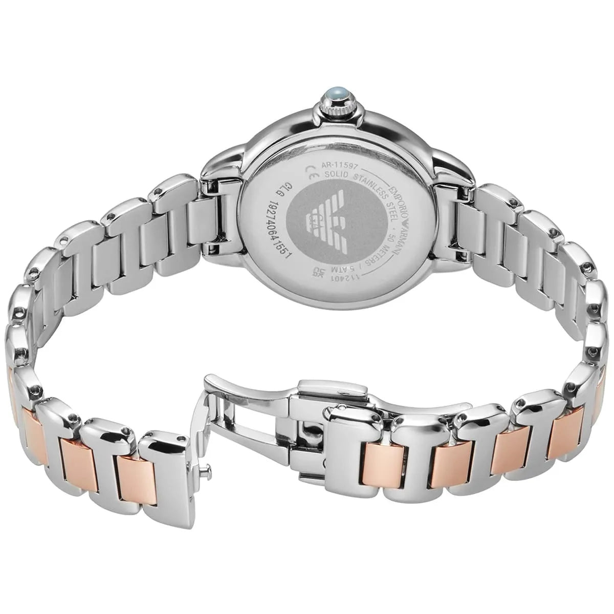 Emporio Armani Mia AR11597 Quartz Blue Dial Stainless Steel Chain Lady’s Watch