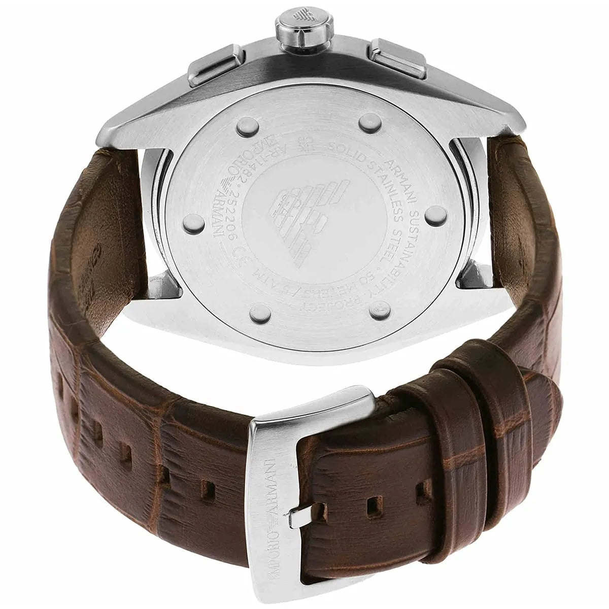 Emporio Armani Claudio AR11482 Chronograph Quartz Genuine Leather Strap Men’s Watch