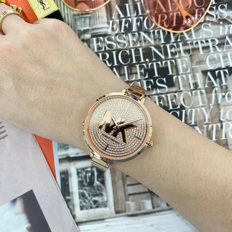 Michael Kors Charley Pavé MK4433 Rose Gold-Tone Quartz Stainless Steel Women’s Watch