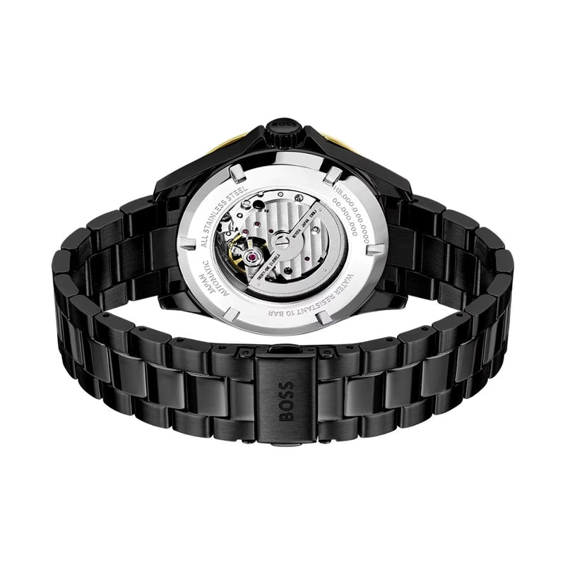 Hugo Boss Troper HB1514203 Automatic Black Dial Stainless Steel Chain Men’s Watch