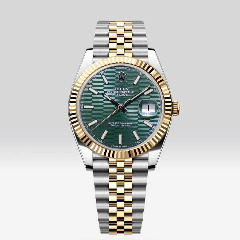 Rolex Datejust Green Dial Oyster Perpetual Automatic Stainless Steel Chain Men’s Watch