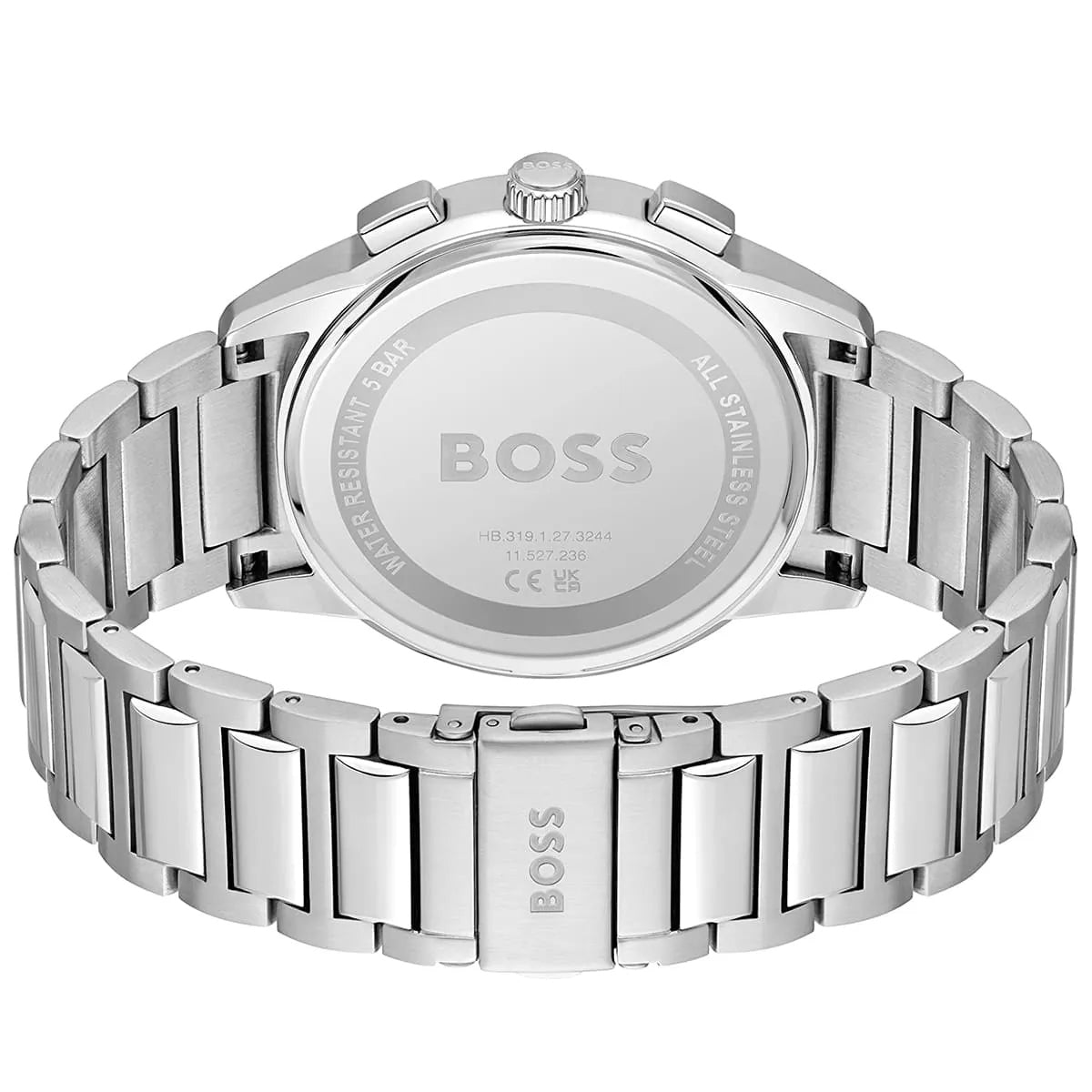 Hugo Boss Dapper HB1513927 Chronograph Quartz Blue Dial Stainless Steel Chain Men’s Watch