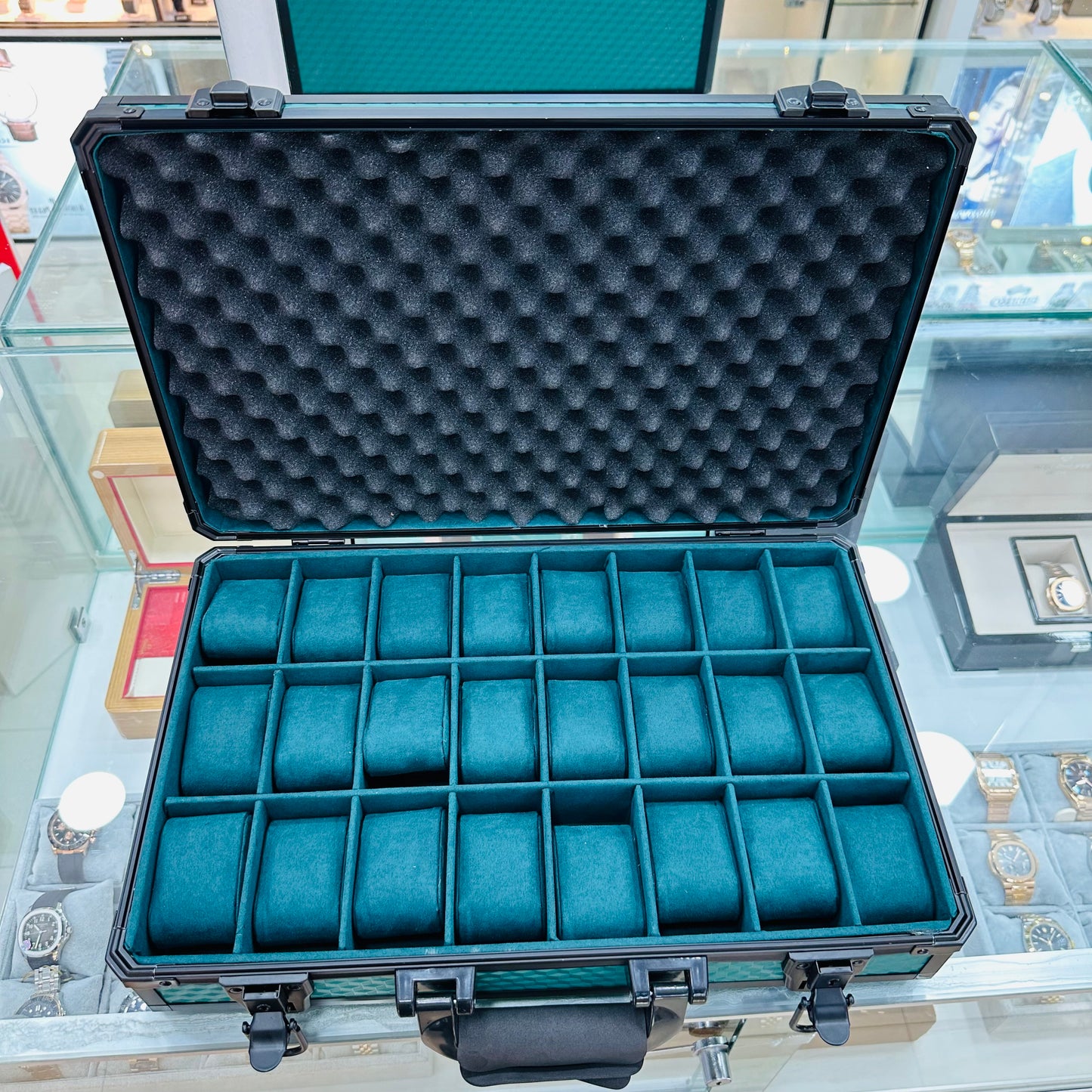 Aluminium Box 24 Slot Green Color
