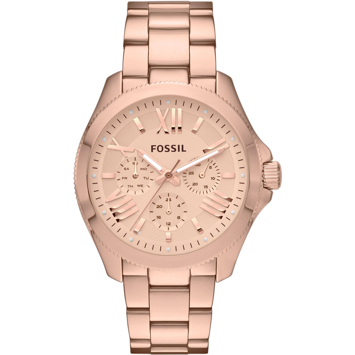 Fossil Cecile AM4511 Quartz Chronograph Rose Gold-Tone Stainless Steel Chain Women’s Watch