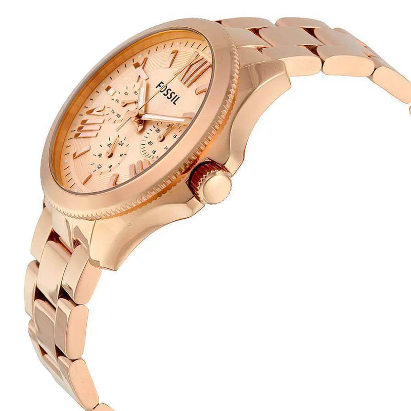 Fossil Cecile AM4511 Quartz Chronograph Rose Gold-Tone Stainless Steel Chain Women’s Watch