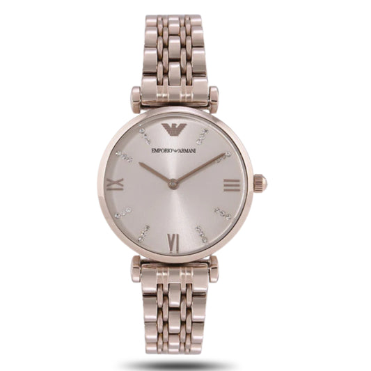 Emporio Armani Gianni T-Bar AR11059 Quartz Stainless Steel Chain Lady’s Watch
