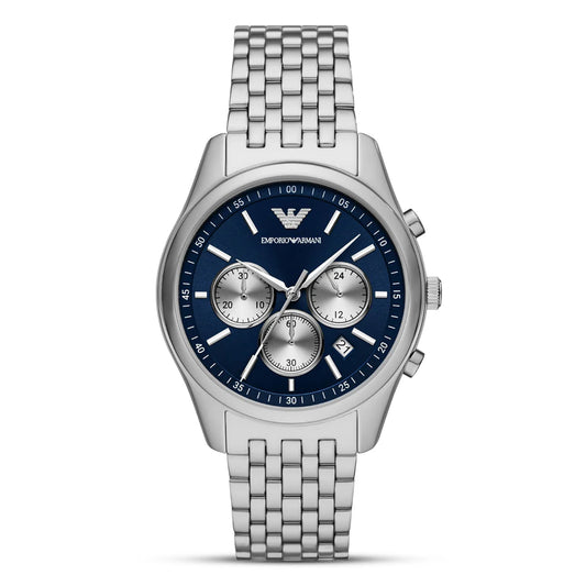 Emporio Armani Antonio AR11582 Chronograph Quartz Blue Dial Stainless Steel Chain Men’s Watch