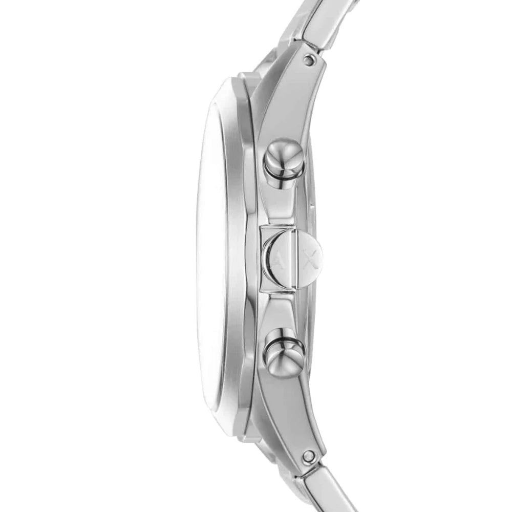 Armani Exchange Drexler AX2600 Chronograph Quartz Black Dial Silver-Tone Stainless Steel Chain Men’s Watch