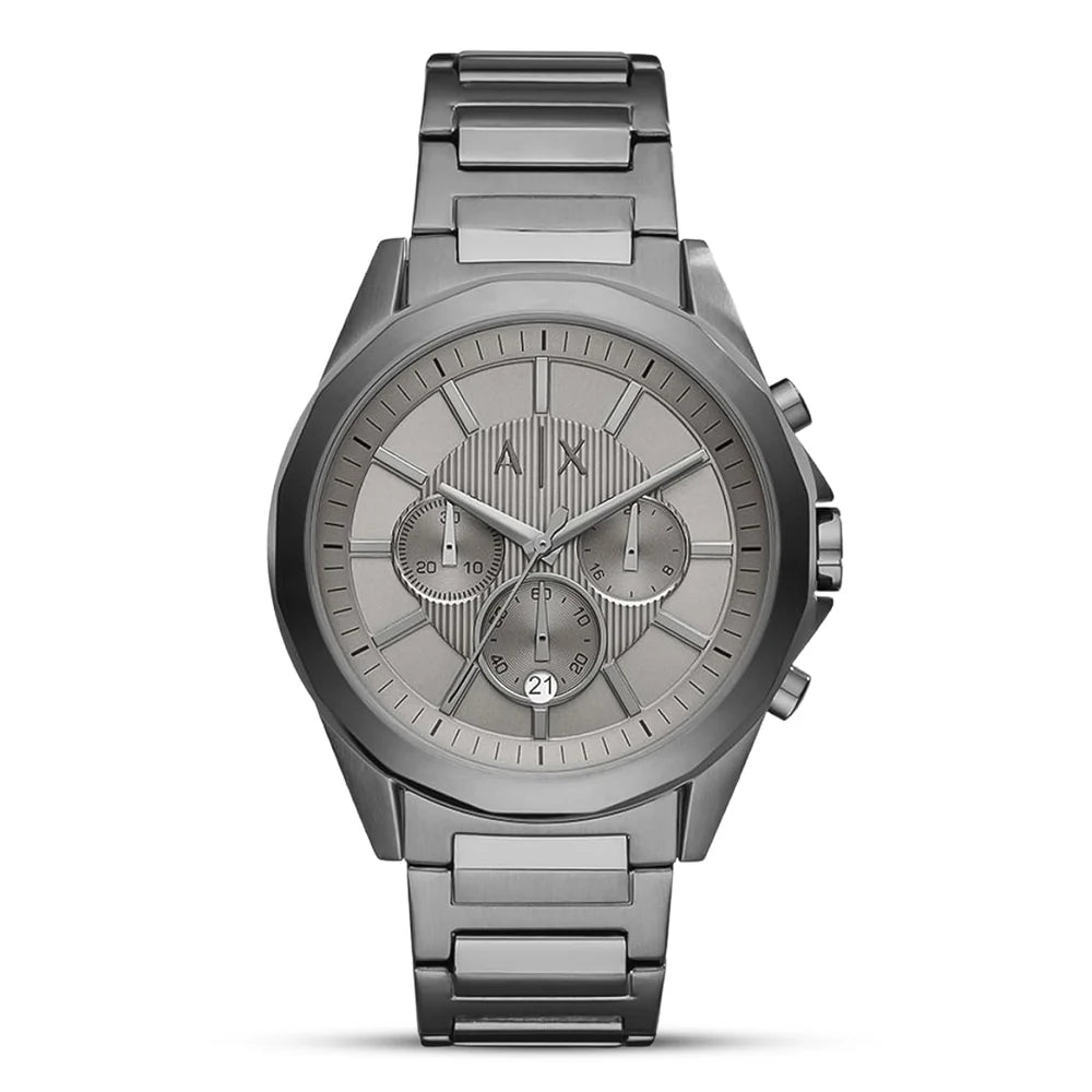 Armani Exchange Drexler AX2603 Chronograph Quartz Full Gray-Tone Stainless Steel Chain Men’s Watch