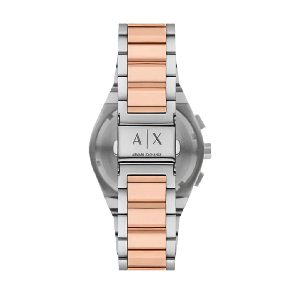 Armani Exchange Rafael AX4181 Chronograph Quartz Black Dial Two-Tone Stainless Steel Chain Men’s Watch