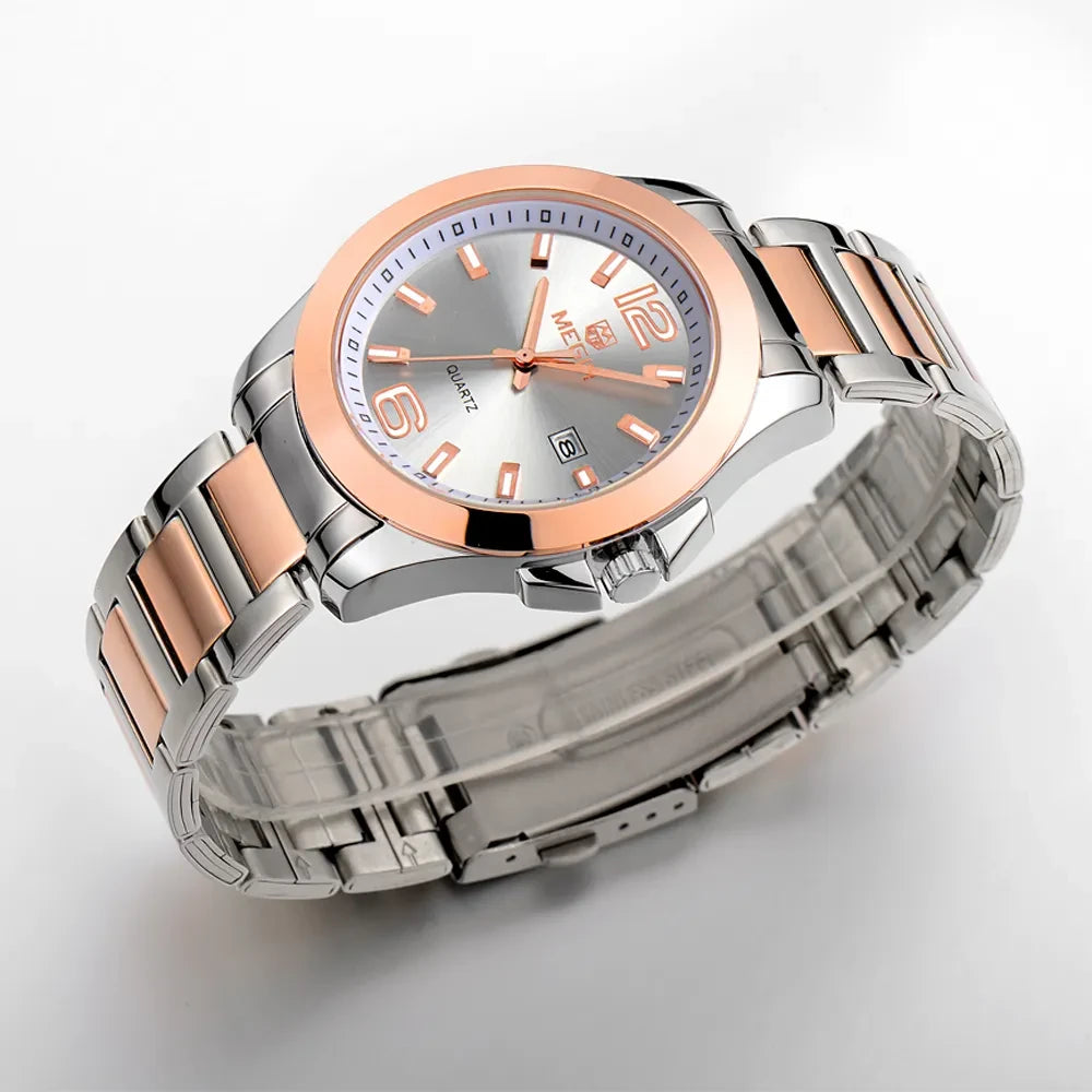 Megir M-5006L Quartz Dualtone Stainless Steel Chain Women’s watch
