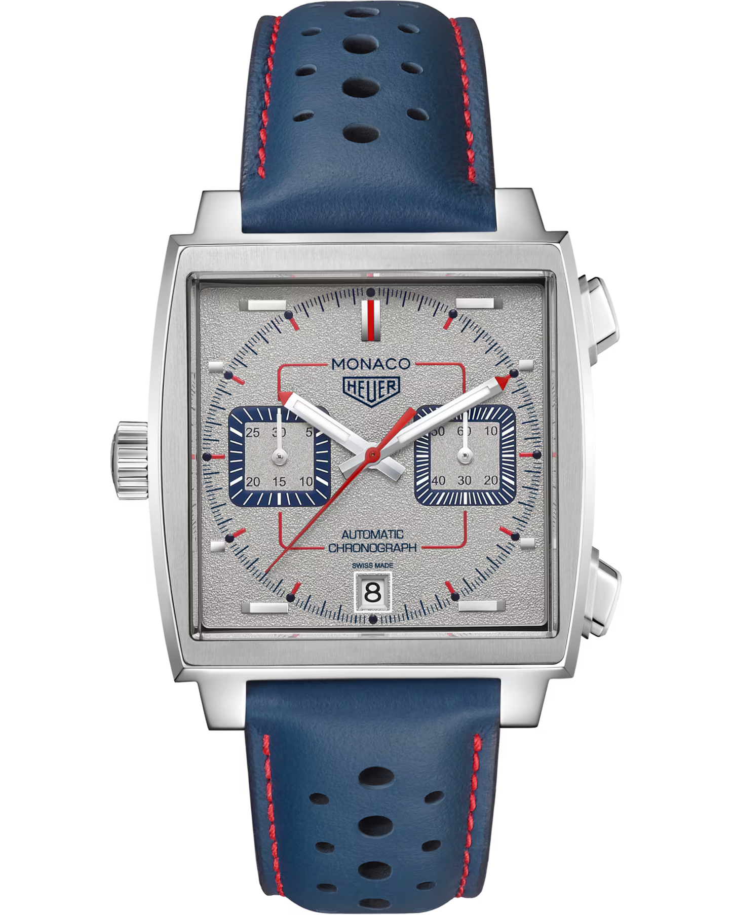 Tag Heuer Monaco "50th Anniversary" Chronograph Quartz Genuine Leather Strap Men's Watch