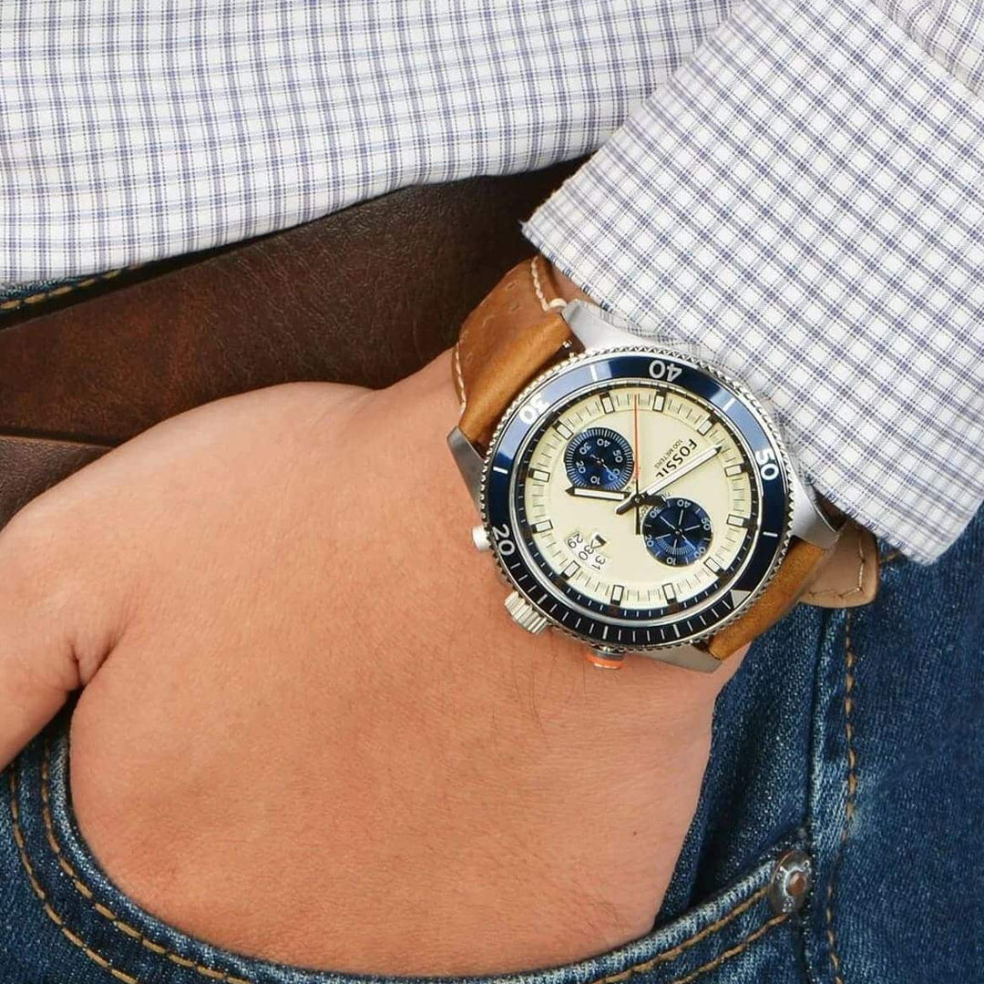 Fossil Wakefield CH2951 Chronograph Quartz Genuine Leather Strap Men’s Watch