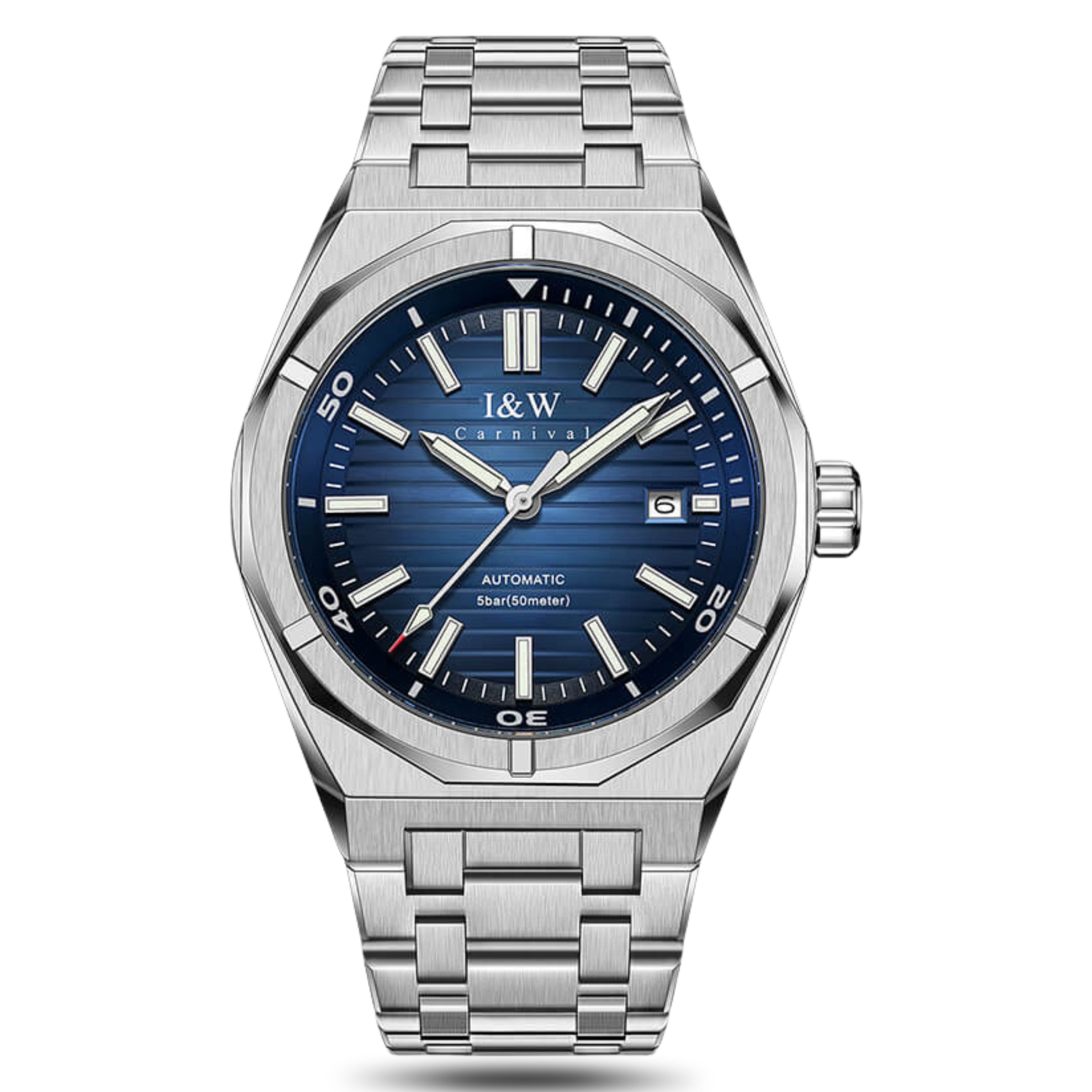 I&W Carnival 711G Automatic Stainless Steel Chain Men’s Watch ...