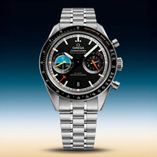Omega Speedmaster Pilot "Flight Qualified" Chronograph Automatic Stainless Steel Chain Men's Watch