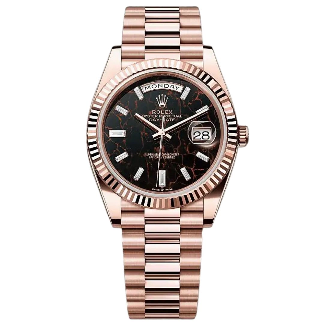 Rolex Day-Date Oyster Everose Gold ( ref. m228235-0045 ) 40mm Automatic "Eisenkiesel Dial" President Bracelet 1:1 Swiss Grade Men’s Watch