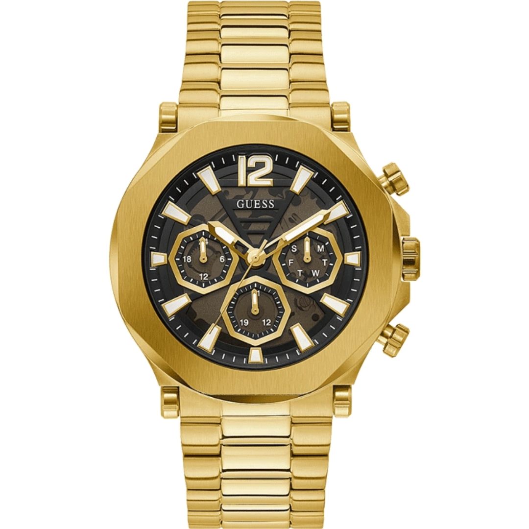 Guess Edge GW0539G2 Chronograph Quartz Black Dial Golden-Tone Stainless Steel Chain Men’s Watch