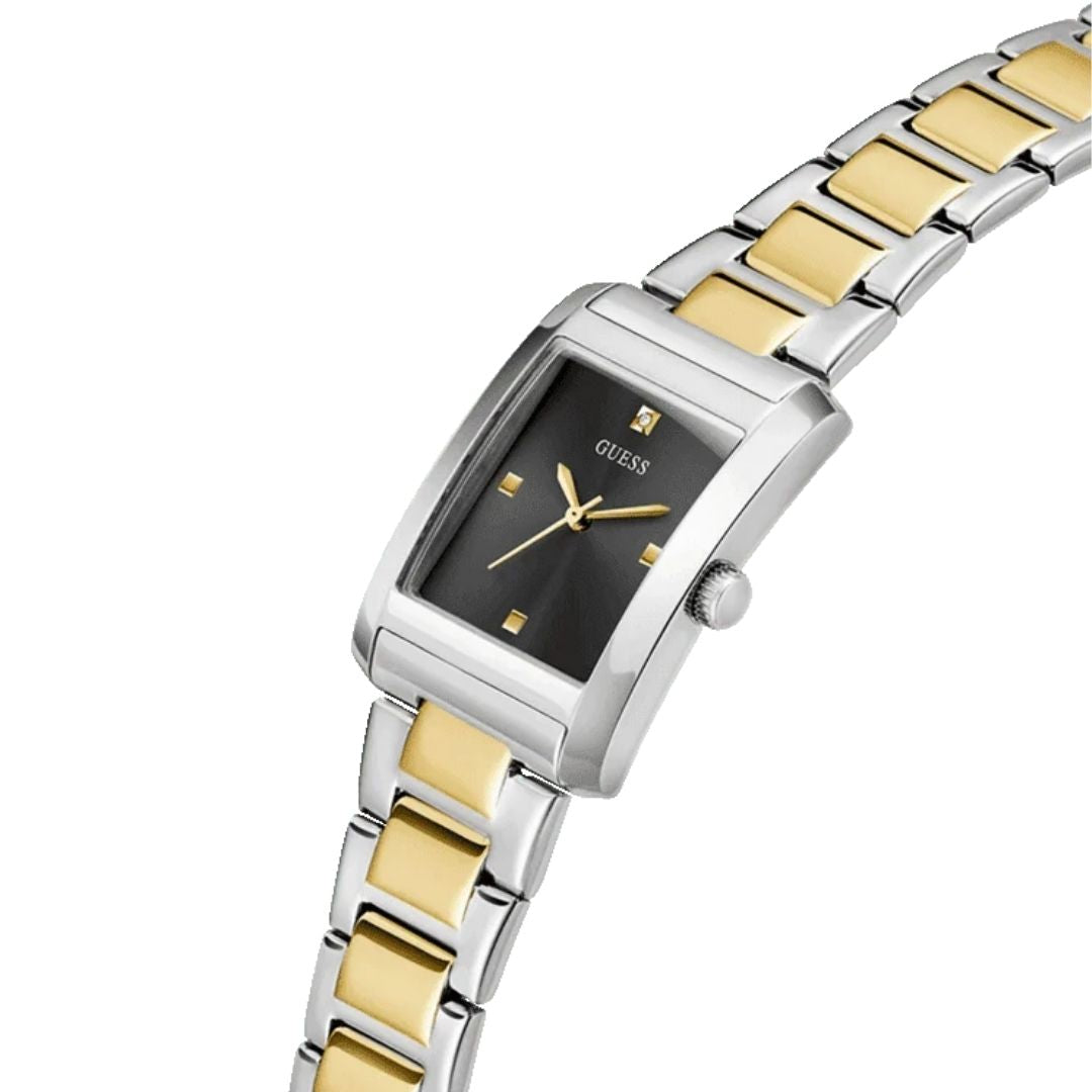 Guess Bonnie GW0876L3 Quartz Black Dial Silver & Golden-Tone Stainless Steel Chain Lady's Watch