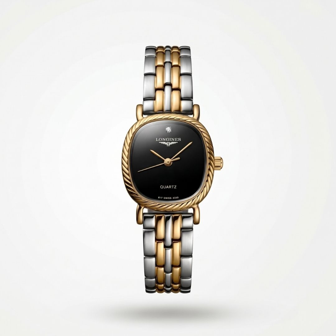 Longines DolceVita Collection Quartz Two-Tone Stainless Steel Case & Chain Lady’s Watch