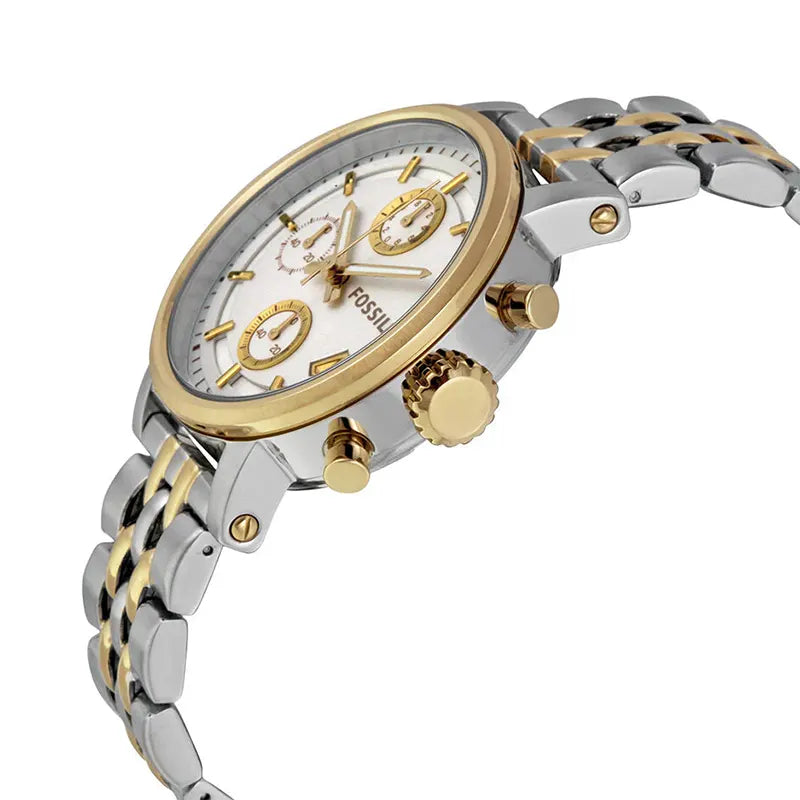 Fossil ES3746 White Dial Quartz Stainless Steel Chain Women’s Watch