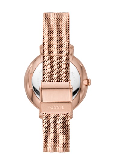 Fossil Jacqueline ES4628 Quartz Rose Gold-Tone Stainless Steel Mesh Bracelet Women’s Watch