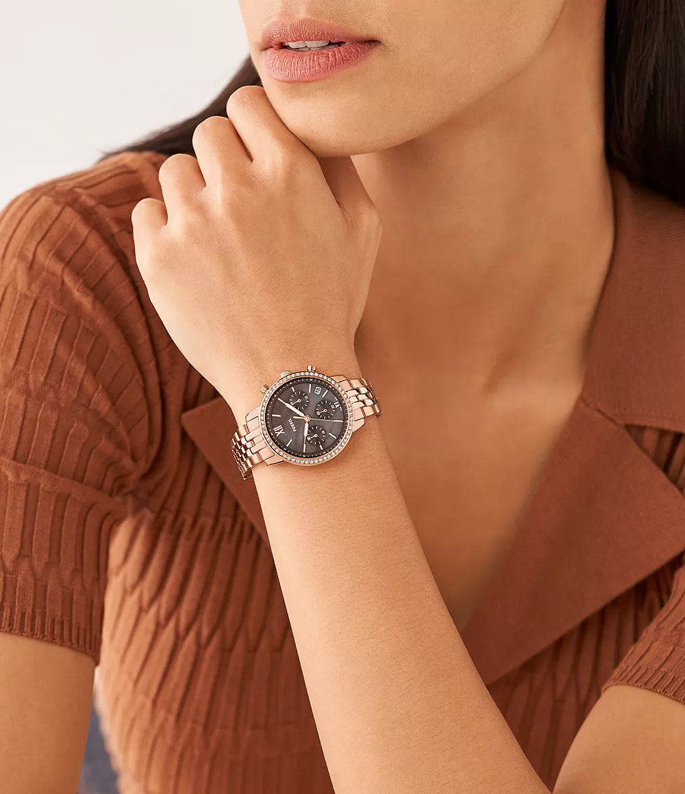 Fossil ES5218 Quartz Chronograph Stainless Steel Chain Women’s Watch