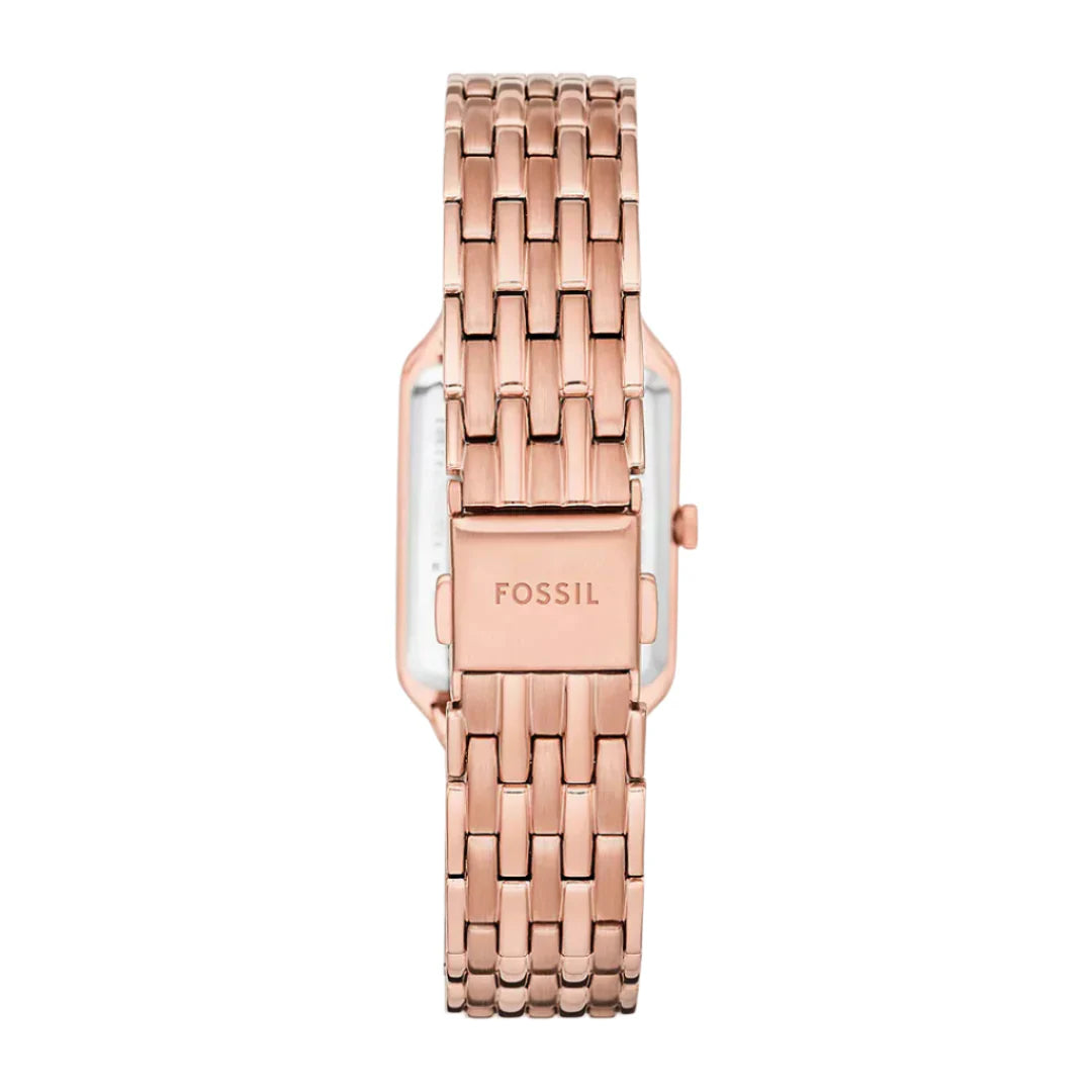 Fossil Raquel ES5271 Quartz White Dial Stainless Steel Rose Gold-Tone Lady’s Watch