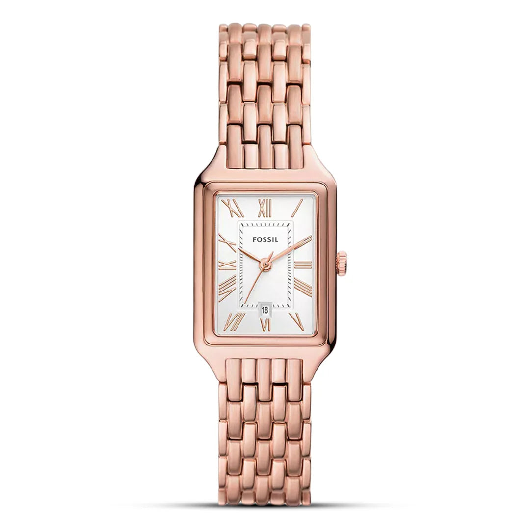 Fossil Raquel ES5271 Quartz White Dial Stainless Steel Rose Gold-Tone Lady’s Watch