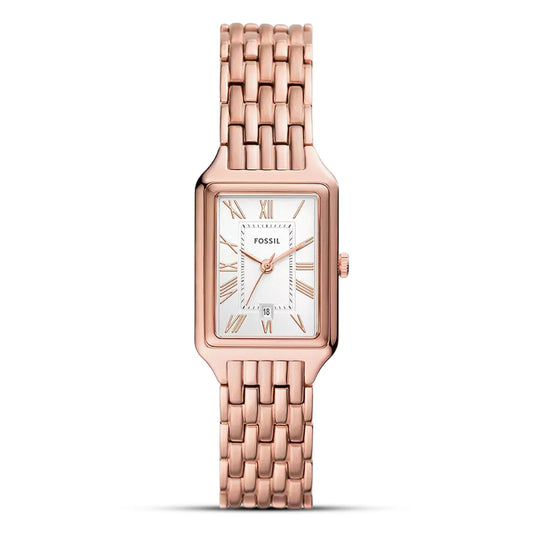Fossil Raquel ES5271 Quartz White Dial Stainless Steel Rose Gold-Tone Lady’s Watch