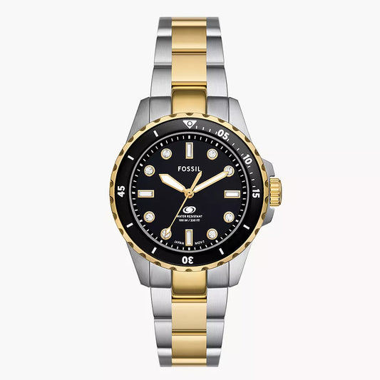 Fossil Blue Dive ES5349 Quartz Two-Tone Stainless Steel Chain Lady’s Watch