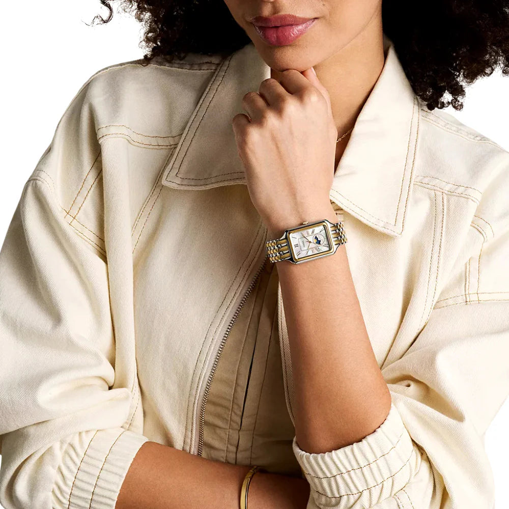 Fossil Raquel ES5399 Quartz Sun-Moon Multifunction Two-Tone Stainless Steel Lady’s Watch
