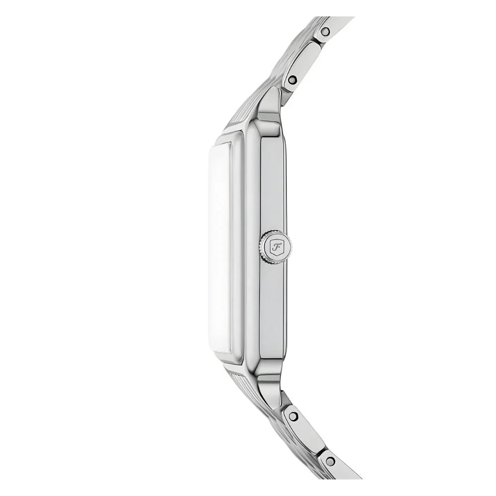 Fossil Raquel ES5400 Quartz Mother of Pearl - Moon Phase Dial Stainless Steel Chain Lady’s Watch
