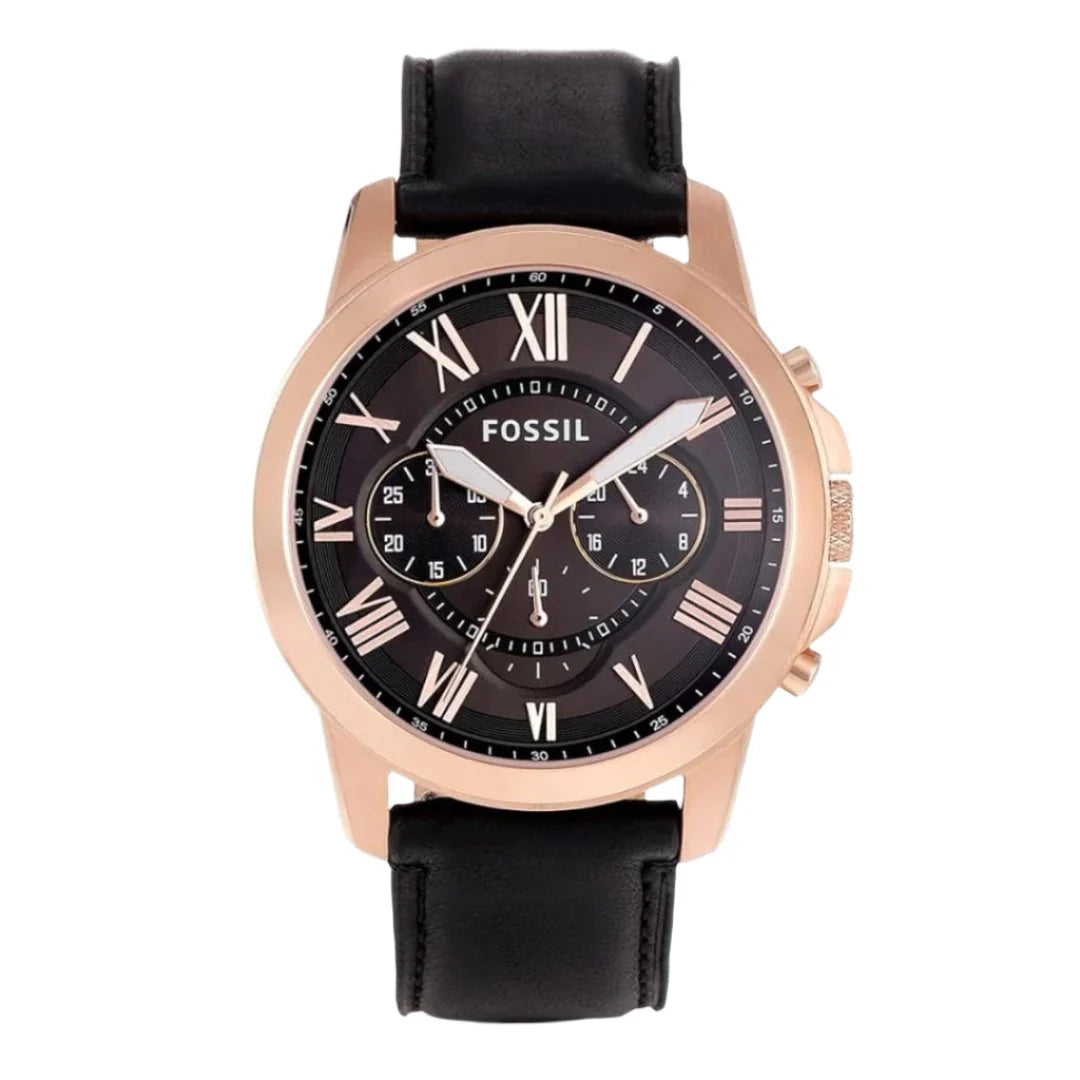 Fossil Grant FS5085 Chronograph Quartz Stainless Steel Genuine Leather Strap Men’s Watch