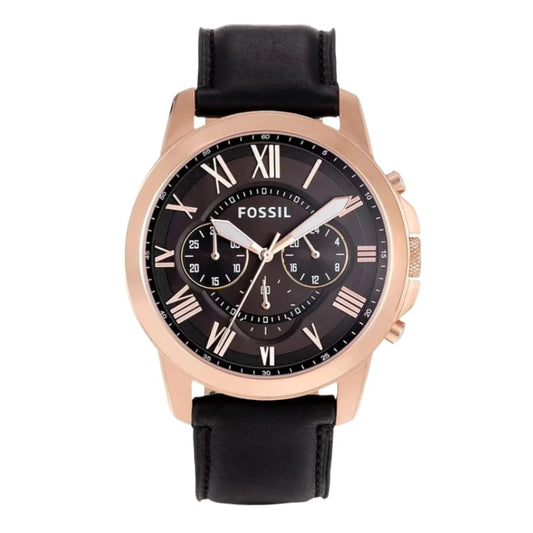 Fossil Grant FS5085 Chronograph Quartz Stainless Steel Genuine Leather Strap Men’s Watch