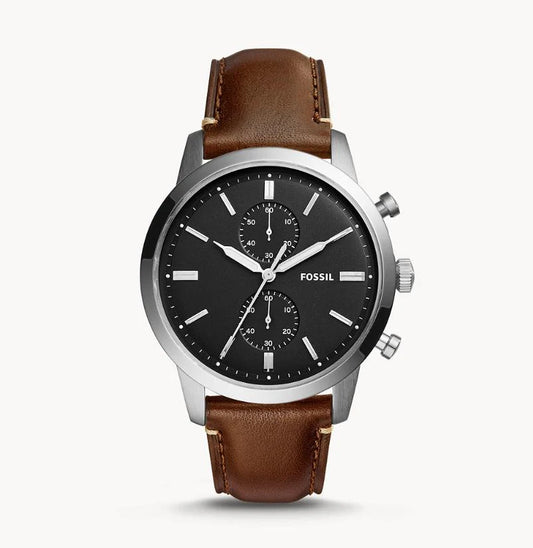 Fossil FS5280 Chronograph Quartz Genuine Leather Strap Men’s Watch