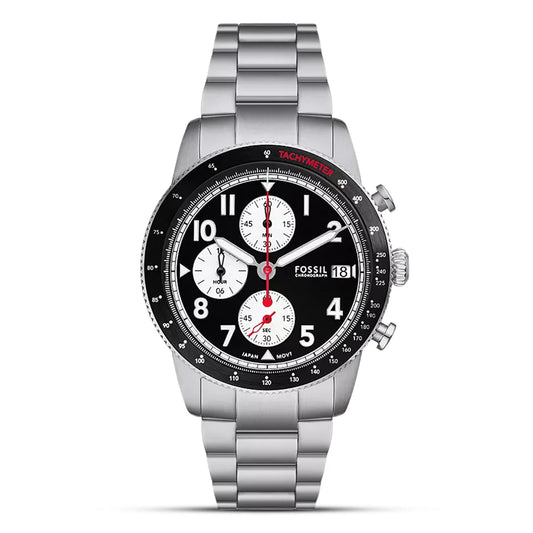 Fossil Sport Tourer FS6045 Chronograph Quartz Black Dial Stainless Steel Chain Men’s Watch