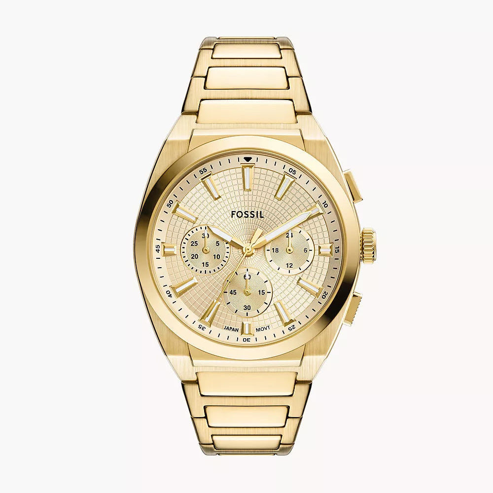 Fossil Everett FS6119 Chronograph Quartz Gold-Tone Stainless Steel Chain Men’s Watch