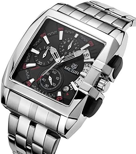 Megir MS2018G-1 Chronograph Quartz Silver Stainless Steel Chain Men’s watch