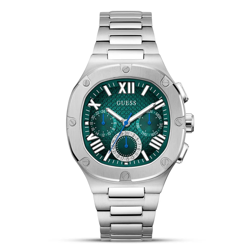 Guess Headline GW0572G6 Chronograph Quartz "Emerald Green" Dial Stainless Steel Chain Men’s Watch