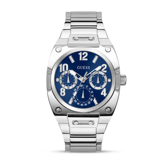 Guess Prodigy GW0624G1 Chronograph Quartz Blue Dial Silver-Tone Stainless Steel Chain Men’s Watch