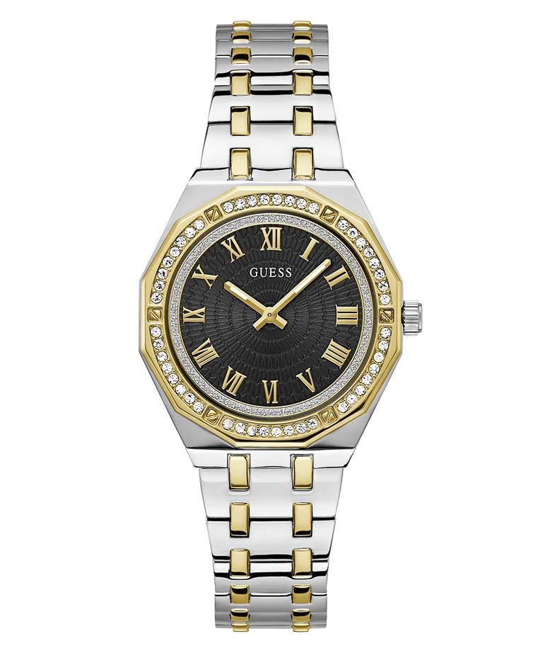Guess Desire GW0770L4 Quartz Black Dial Silver & Golden-Tone Stainless Steel Chain Lady's Watch