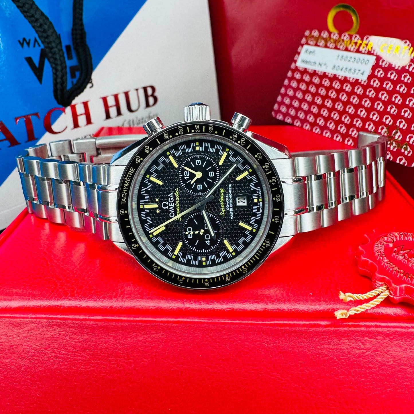 Omega Speedmaster "Super Racing" Chronograph Automatic Stainless Steel Chain Men's Watch