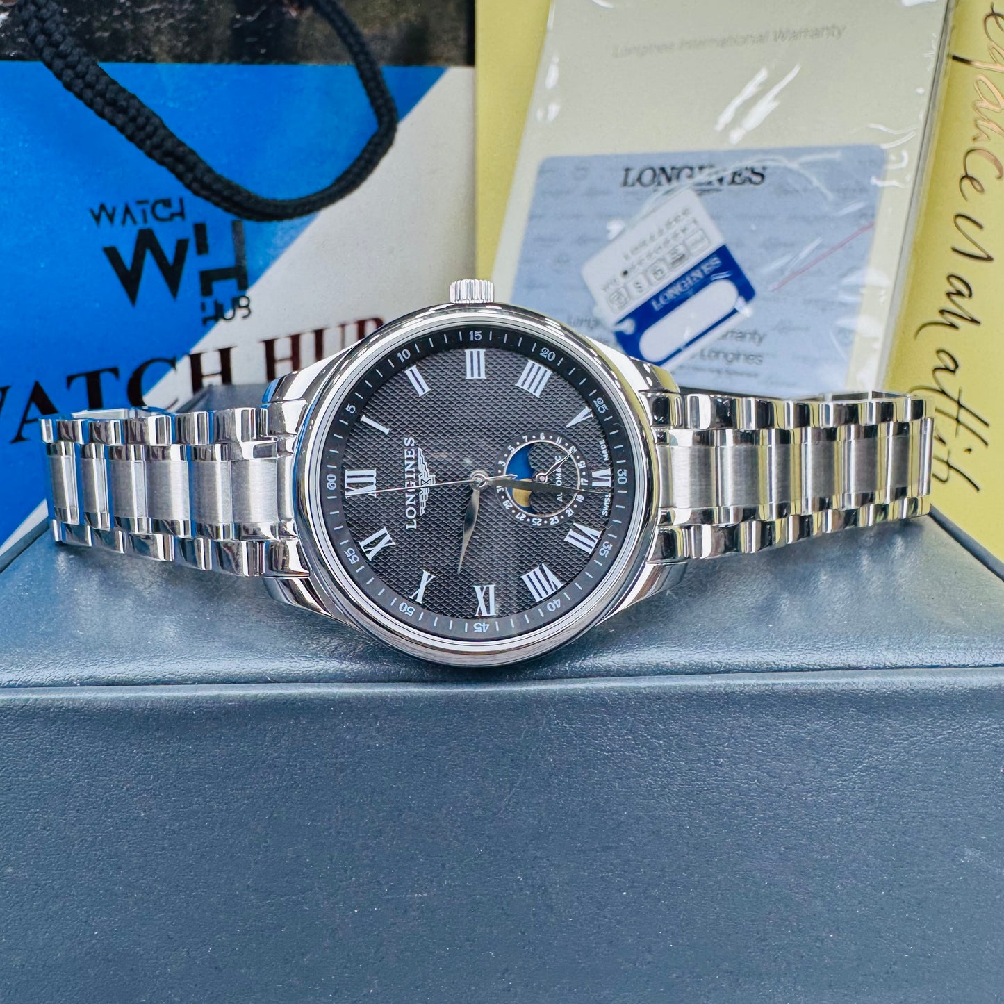 Longines Master Collection Moon-phase Automatic Black Dial Stainless Steel Chain Men’s Watch