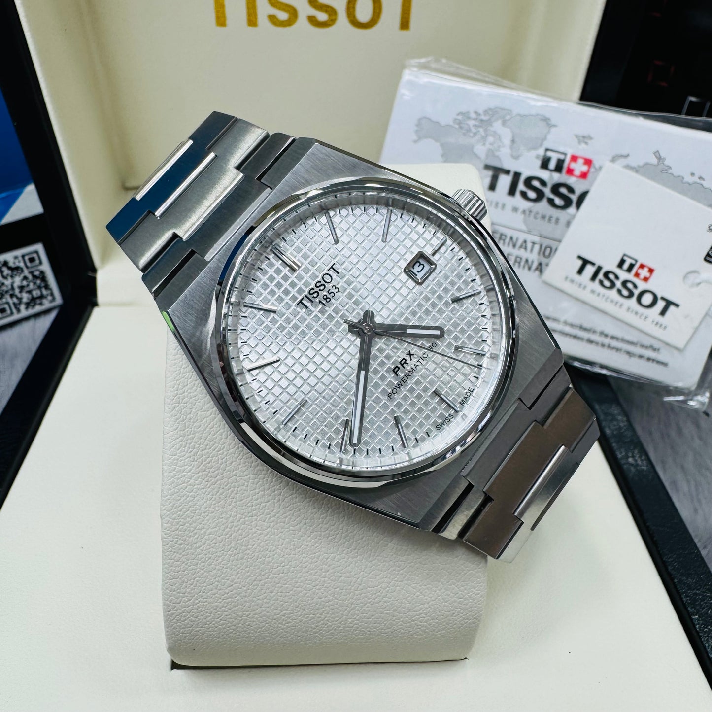 Tissot PRX T137207 POWERMATIC 80 Automatic White Dial Stainless Steel Chain Men’s Watch