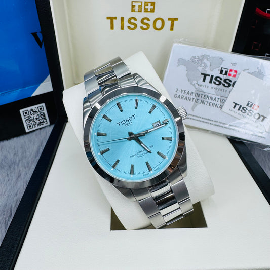 Tissot Gentleman Silicium Powermatic 80 Ice Blue Dial Automatic Stainless Steel Men’s Watch