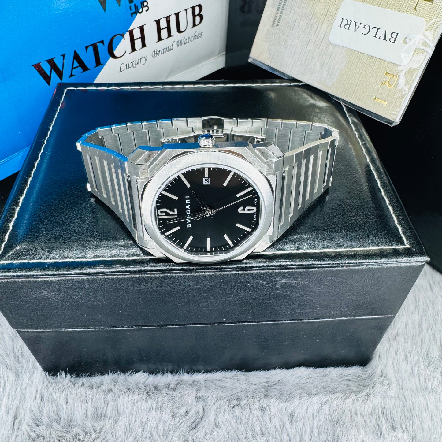 Bvlgari Octo Solotempo Black Dial Automatic Stainless Steel Chain Men’s Watch