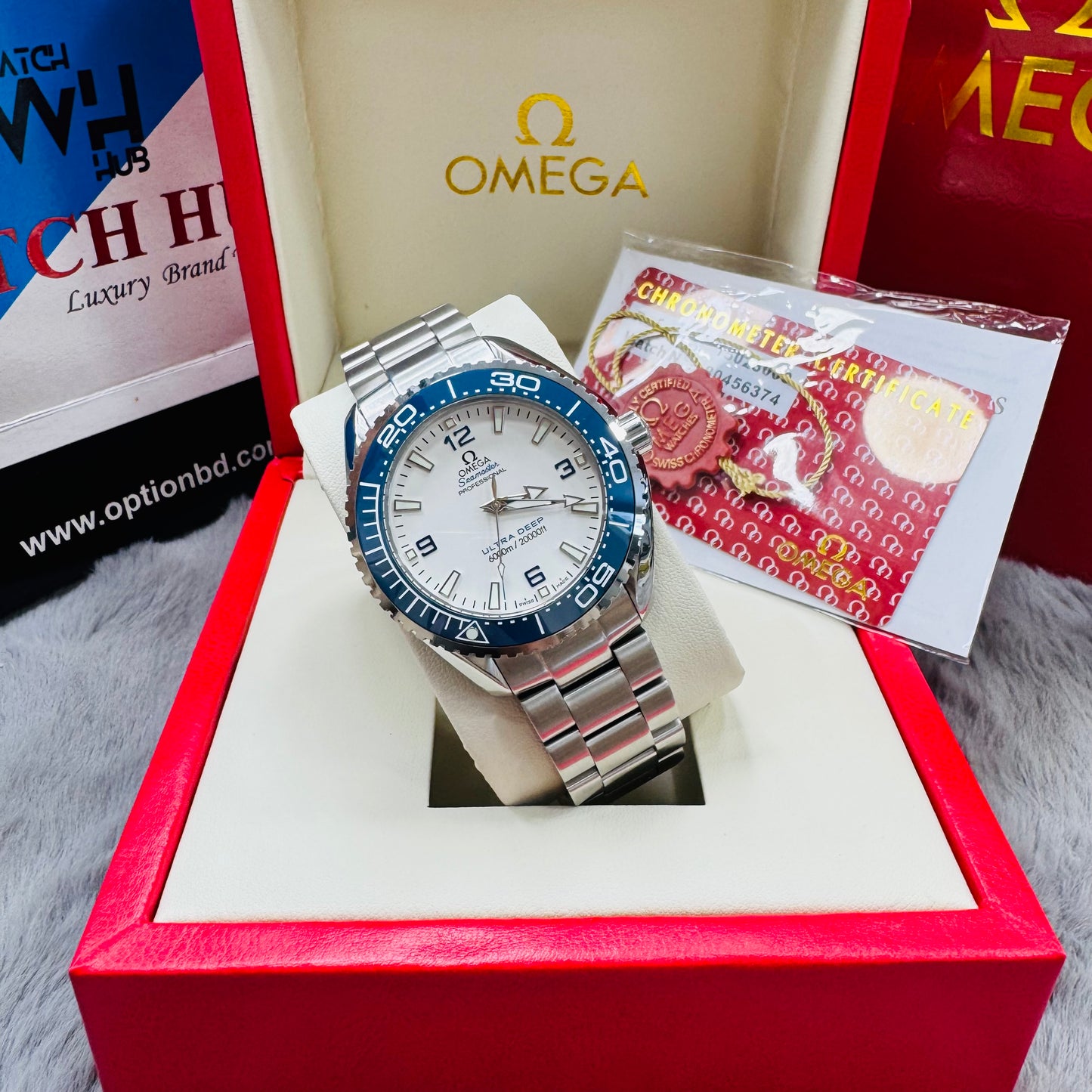 Omega Seamaster Planet Ocean Ultra Deep 6000M Automatic White Dial Stainless Men's Watch