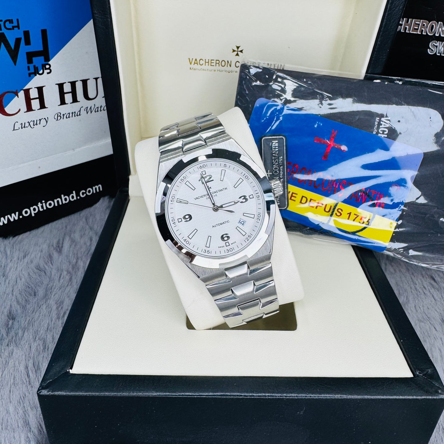 Vacheron Constantin Overseas Automatic White Dial Stainless Steel Chain Men’s Watch