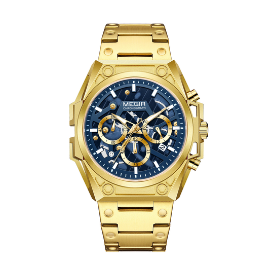 Megir M-4220 Quartz Chronograph Rosegold Stainless Steel Chain Men’s watch